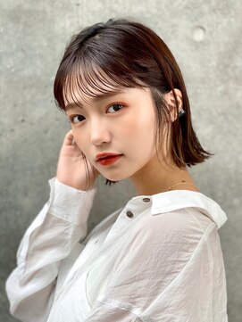 ユアーズヘアセカンド(youres hair 2'nd) 大人可愛い☆骨格修正ぷっつんボブ/流し前髪/シースルーバング