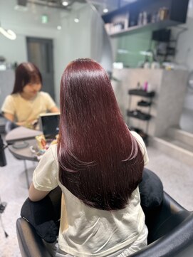 ルモ(Lumo) 【MIHO】ピンクブラウン×セミロング