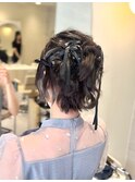 ショートウルフヘアセット