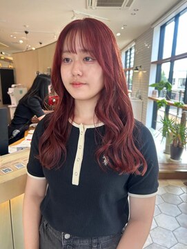 ファルファラ(farfara) 【farfara】チェリーレッドカラー(問屋町テラス)永尾明日香