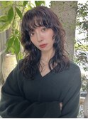〒ミディアムパーマデジタルパーマボブパーマナチュラルブラウン