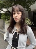 レイヤー/ミディアム/チョコレートブラウン/艶カラー/堀江/大阪