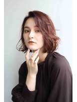 グリーン レーベル 川崎店(Green label)&nbsp;おしゃれピンクブラウンの外ハネボブ