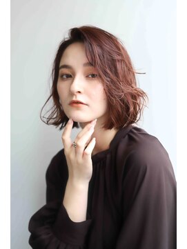 グリーン レーベル 川崎店(Green label) おしゃれピンクブラウンの外ハネボブ