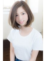 リュドール 栄(Rue D’or) 内巻き大人可愛い前髪なし大人フェミニンミディアム by水谷