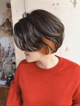 リッカ(RICCA) 【RICCA渡辺】オレンジのインナーカラー&レイヤーボブ