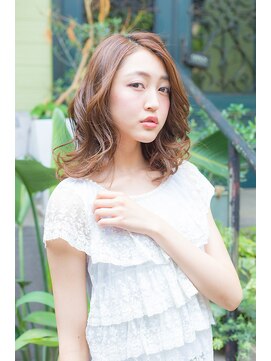 ヘアーズ ロッソ テラス(hair's ROSSO TERRACE) 【鶴見】大人かわいい 無造作 カールふわミディ☆[30代40代50代]