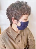 【morio 原宿】ソフト刈り上げ　強めパーマ　ベリーショート