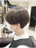 大人可愛い20代30代40代50代マッシュショートボブインナーカラー