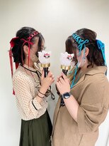 アップスニニー(up's niny)&nbsp;*ふたごちゃんヘアセット*おそろいレースアップ