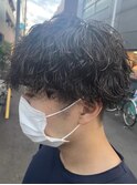 波巻きスパイラルパーママッシュショート無造作パーマ刈り上げ