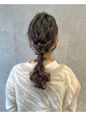 編みおろしアレンジ/結婚式ヘア/ヘアセット