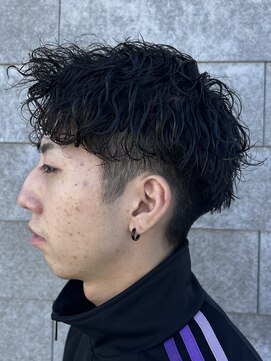 ニアウ 伊勢崎連取店(Niau) メンズマッシュパーマツイストスパイラルパーマ波巻きパーマ