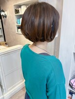 キャアリー(Caary)&nbsp;福山人気caaryワンカールパーマ内巻きボブスタイル前髪パーマ