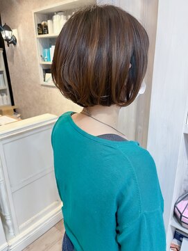 キャアリー(Caary) 福山人気caaryワンカールパーマ内巻きボブスタイル前髪パーマ