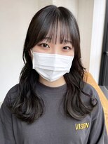 アイティーバイアルバム 八王子店(IT by ALBUM)&nbsp;ナチュラル前髪_切りっぱなしボブエアリーロング_ba472121