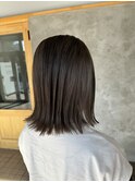 ダークグレージュ外はねボブ#透明感カラー/髪質改善