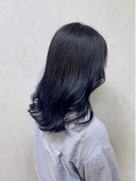 テーラヘアー つくば研究学園店(TELA HAIR) ネイビーブルー×グラデーションカラー【つくば研究学園】