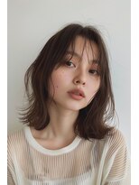 ラナ 新宿(lana)&nbsp;くびれヘア/ミディアム/シースルーバング/【lana hair新宿】