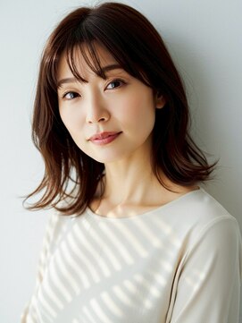 ミレット 竹ノ塚東口店(miret) 外ハネミディアムスタイル×ナチュラル