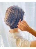 骨格補正ひし形ショート【たまプラーザ髪質改善オージュア】