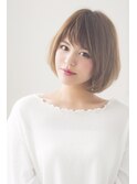 大人可愛い　ショートボブ×ベージュ　[八王子]ROCCO