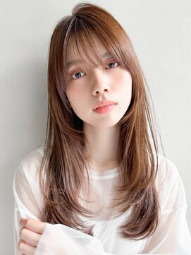 リヤン 表参道(lyann) セミディくびれヘア前髪デザインカラーフェイスフレーミング
