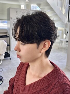 アノ 別府店(Ano.) 大分ニュアンスパーマセンターパートフェザーパーマ毛流れパーマ