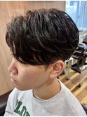 毛流れフェザーパーマ