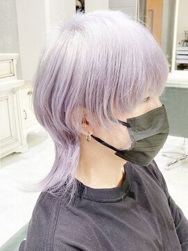 デイズ(days) ホワイトシルバーメンズウルフヘア/ダブルカラー