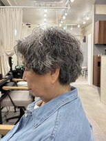 ルリアン 元住吉店(Le'lien)&nbsp;白髪生かし/メンズスパイラルパーマ/元住吉駅/武蔵小杉駅