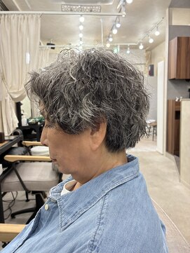 ルリアン 元住吉店(Le'lien) 白髪生かし/メンズスパイラルパーマ/元住吉駅/武蔵小杉駅
