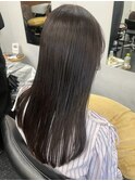 黒髪ストレートロングレイヤーミディアム髪質改善ストレートヘア