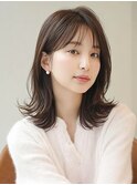 美髪レイヤーカット/顔まわりレイヤー/セミディレイヤー