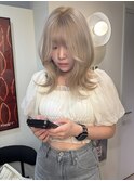 ダークパープルナチュラルショート夏のヘアアレンジ原宿