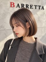 ルシードスタイル バレッタ(LUCIDO STYLE BARRETTA)&nbsp;内巻きボブ×シースルーバング×ショコラブラウン