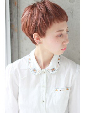 ドアベルヘアリビング(Door Bell hair Living) 外国人風アンニュイベリーショート×ピンクグレージュ