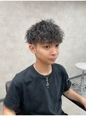 ツイストスパイラルパーママッシュ刈り上げツーブロック