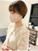 "久保田"マッシュショートまるみショートベージュ