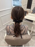 【ヘアメ】お呼ばれローポニー＊新井
