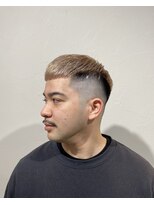 レンゲン(LENGEN)&nbsp;束感刈り上げビジネス七三ツーブロックアップバング１２７４