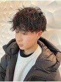 ツイストスパイラルツーブロショートスタイル/10代/20代