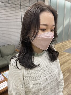 ベル バイ マグ 諏訪店(belle by Mag) 透明感♪髪質改善カラー小顔艶感ボブオリーブベージュ