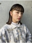 ワイドバング×インナーカラー