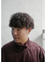 スレイ 西宮(SLAY)&nbsp;シャドウパーマハイライトアップバングツーブロックマッシュ