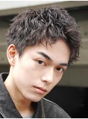 渋谷メンズサロンフェザーパーマショートツイストスパイラルヘア