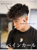 スペインカールスキンフェードバーバー