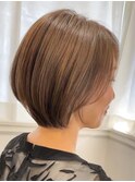 天神大名今泉ショートヘア顔周りレイヤーボブくびれショートボブ
