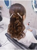 ハーフあみおろし/心斎橋ヘアセット
