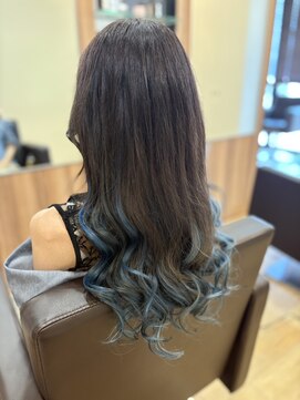 Wカラー/オーシャンブルーグラデーションカラー×シャドウルーツ